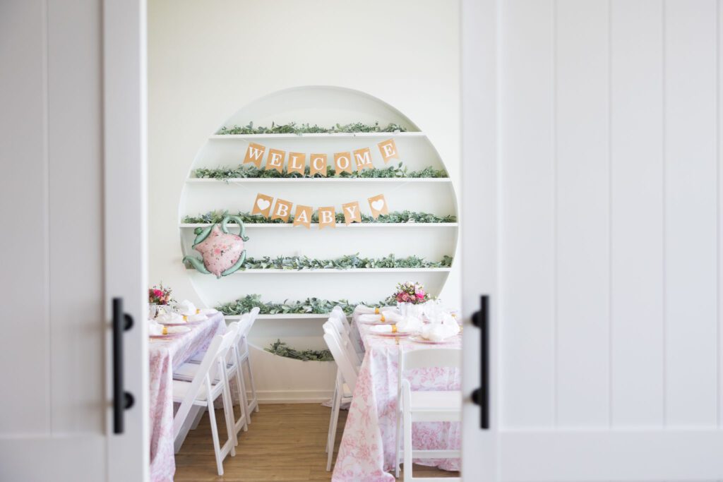 baby shower setup Long Island studio event space